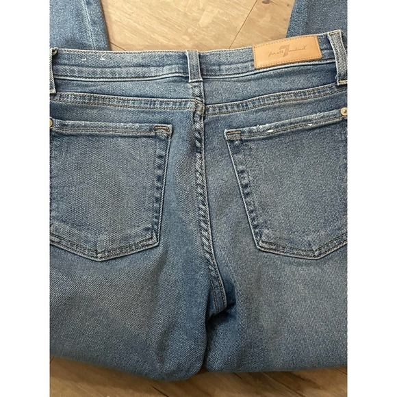 7 For All Mankind Ankle Skinny Jeans Beaded Side Stripe Embellished - Picture 5 of 5